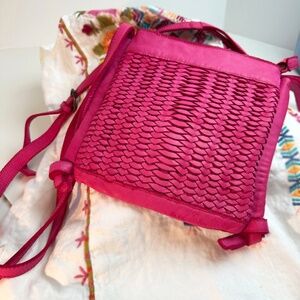 SUNDANCE Pink Leather Crossbody Purse
